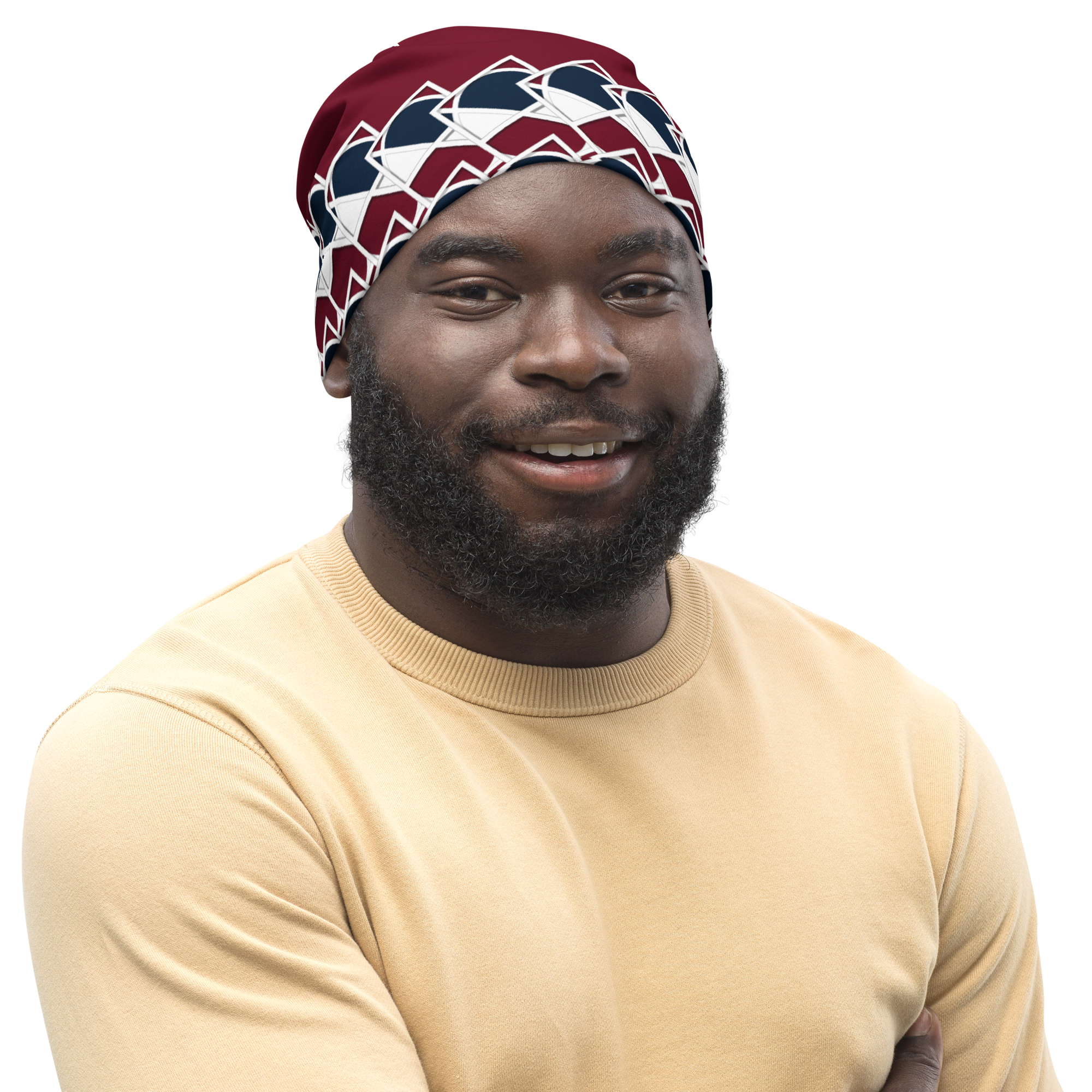 Neo-Don 'Merca' All-Over Print Beanie - 7 - Red