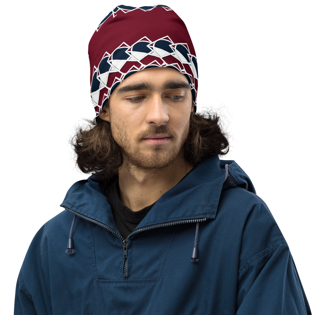 Neo-Don 'Merca' All-Over Print Beanie - 7 - Red