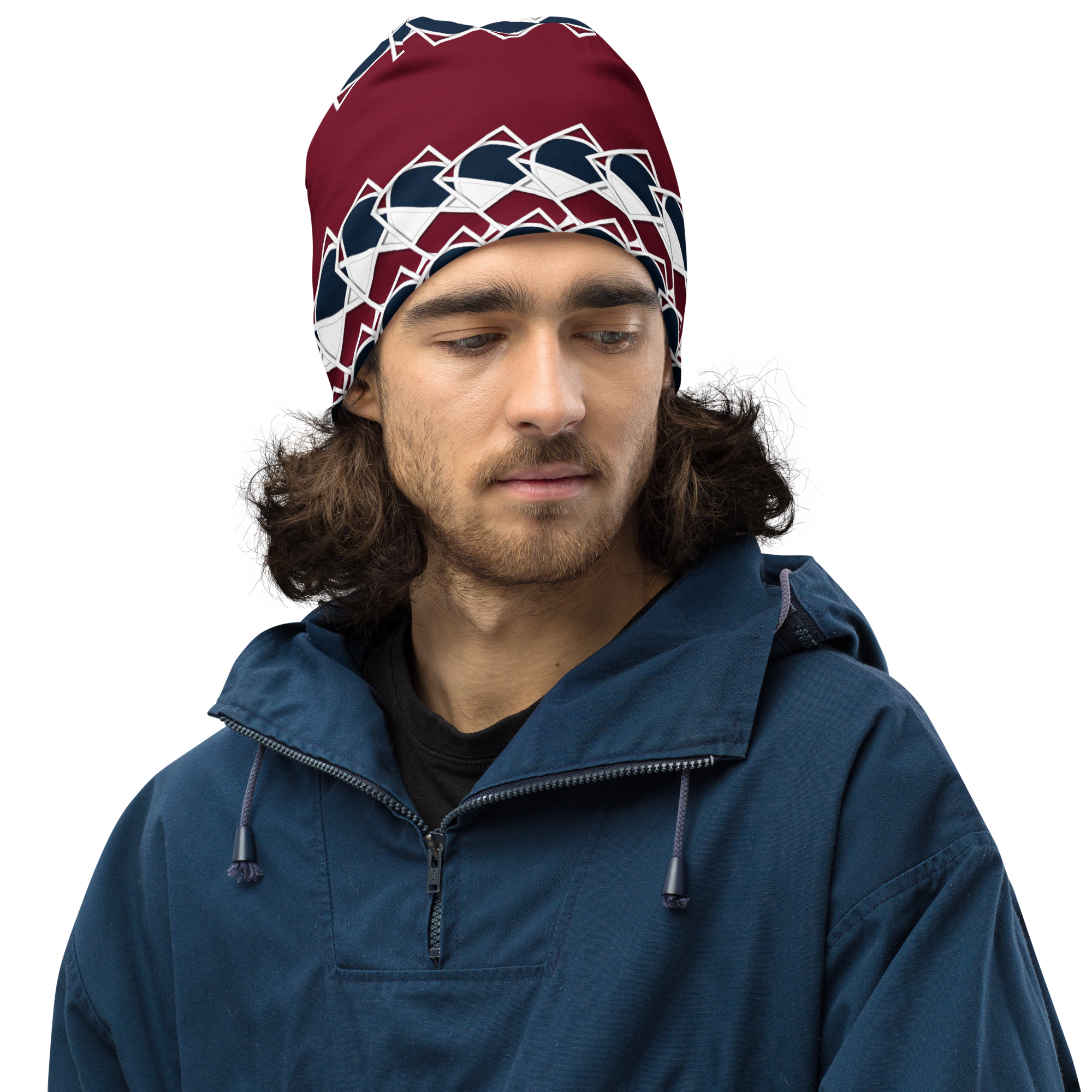 Neo-Don 'Merca' All-Over Print Beanie - 7 - Red