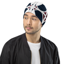 Load image into Gallery viewer, Neo-Don &#39;Merca&#39; All-Over Print Beanie - 1 - Blue