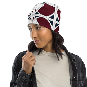 Neo-Don 'Merca' All-Over Print Beanie - 1 - Red