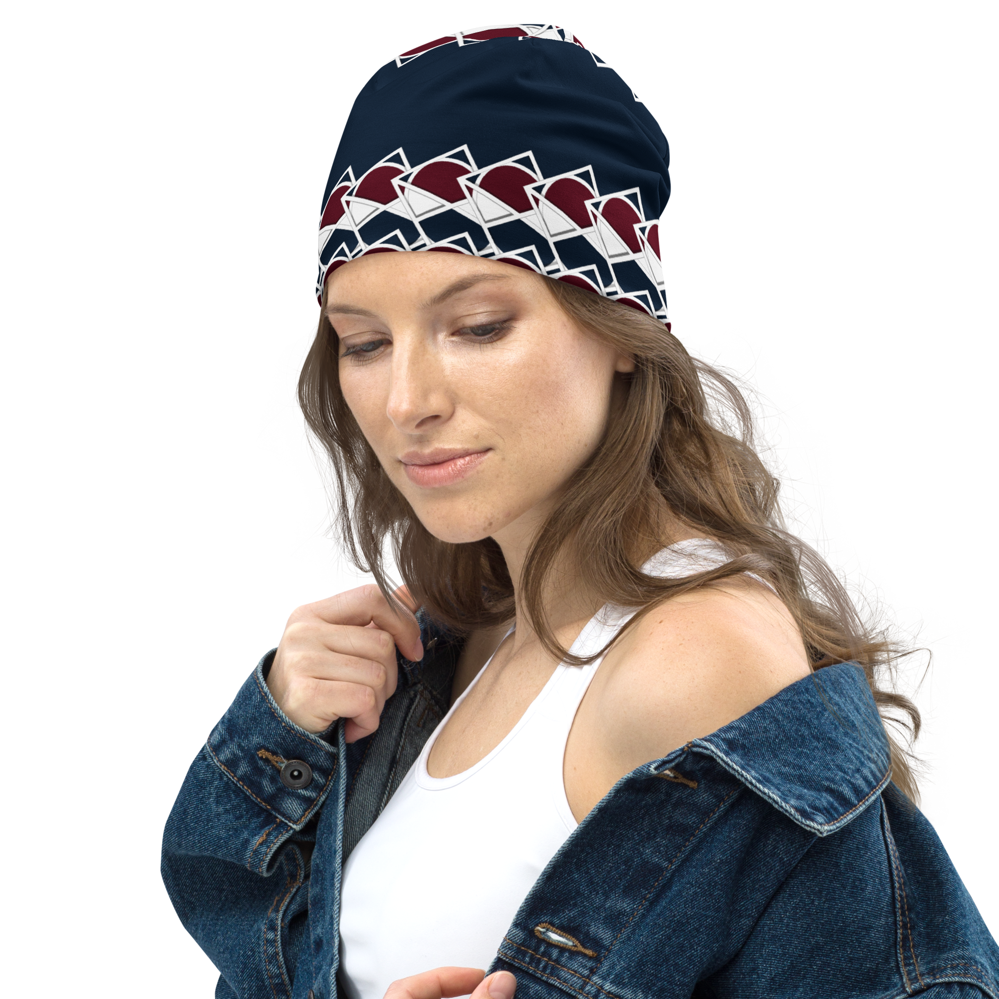 Neo-Don 'Merca' All-Over Print Beanie - 7 - Blue