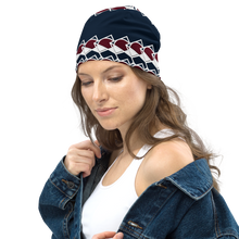 Load image into Gallery viewer, Neo-Don &#39;Merca&#39; All-Over Print Beanie - 7 - Blue