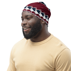 Neo-Don 'Merca' All-Over Print Beanie - 7 - Red