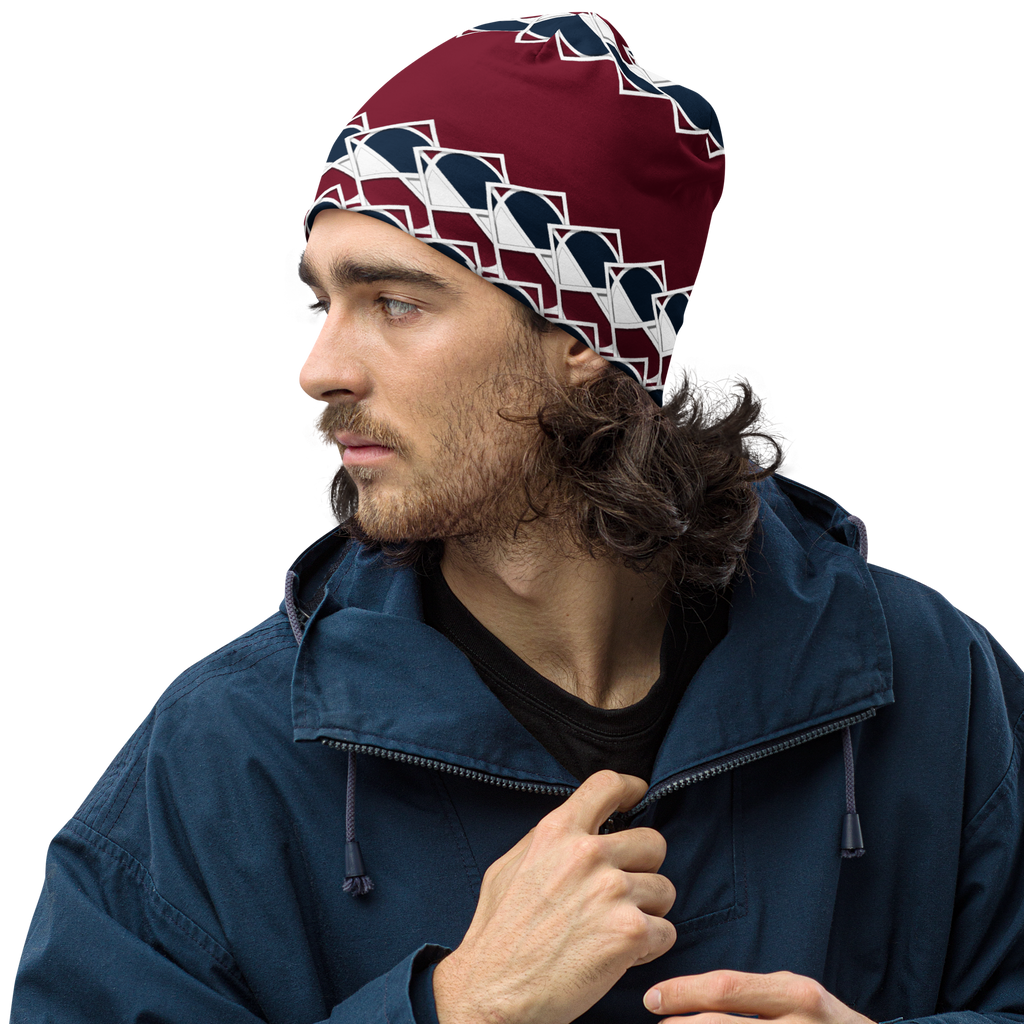 Neo-Don 'Merca' All-Over Print Beanie - 7 - Red