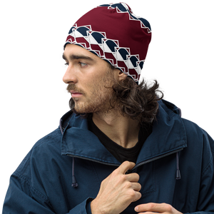 Neo-Don 'Merca' All-Over Print Beanie - 7 - Red