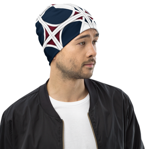 Neo-Don 'Merca' All-Over Print Beanie - 1 - Blue