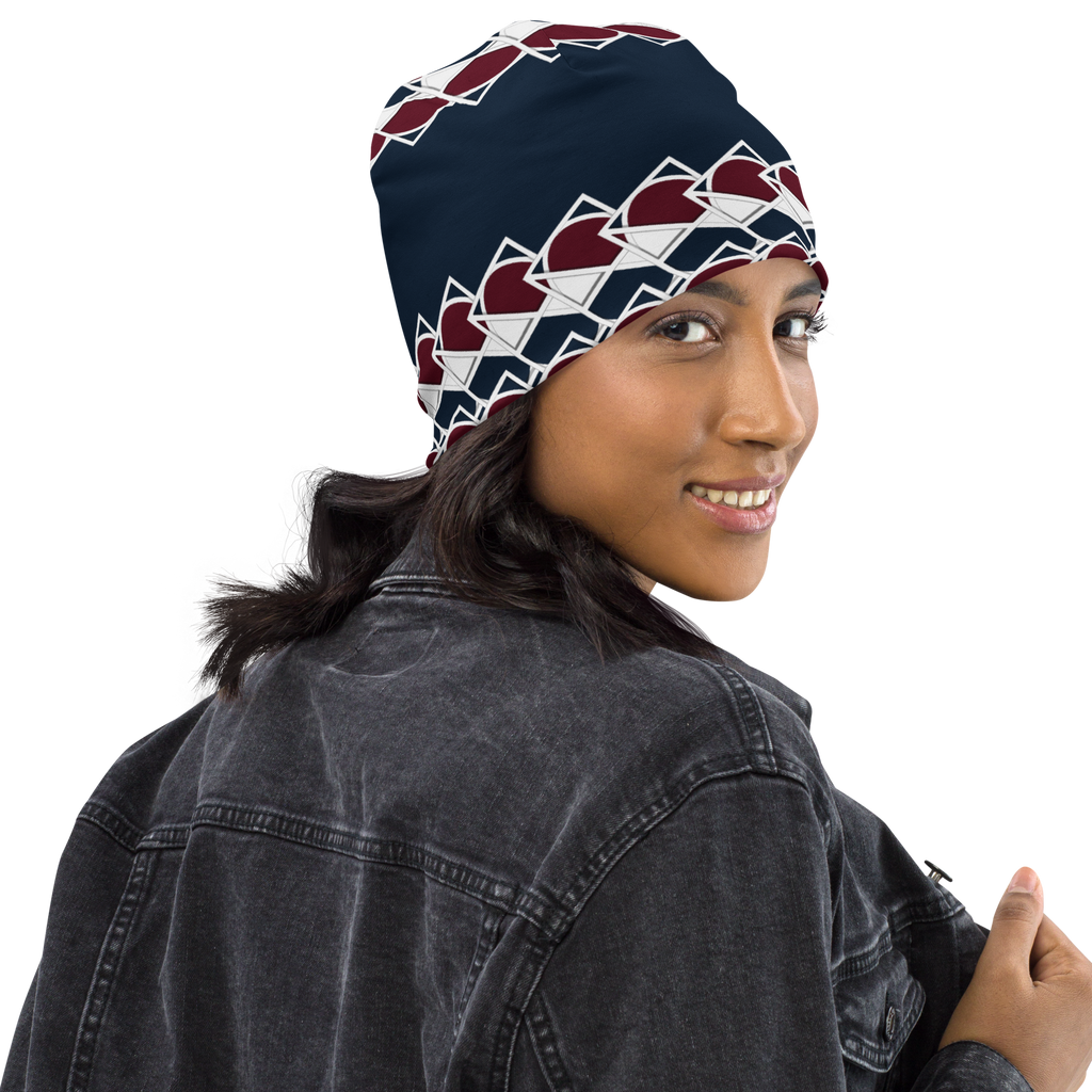 Neo-Don 'Merca' All-Over Print Beanie - 7 - Blue
