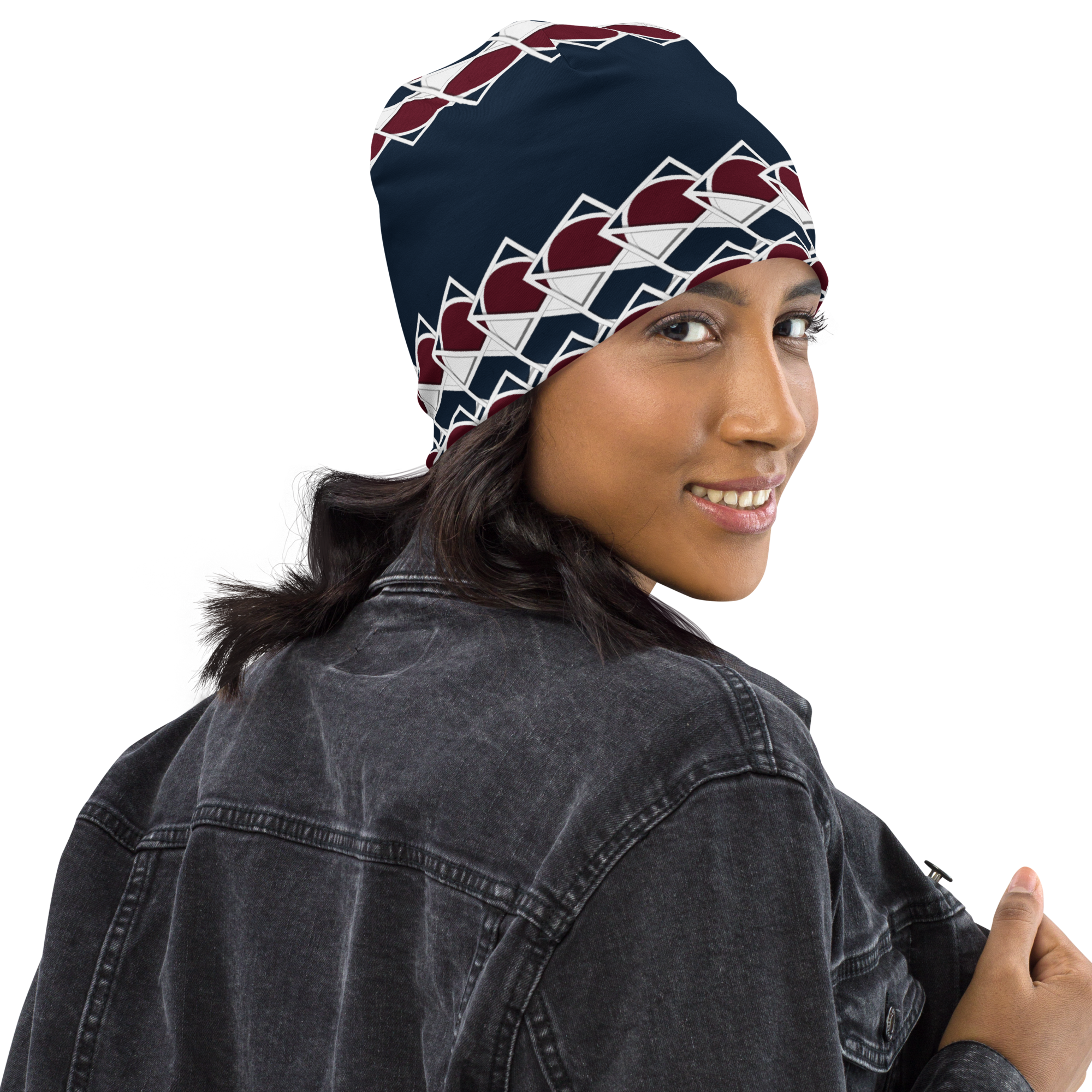 Neo-Don 'Merca' All-Over Print Beanie - 7 - Blue