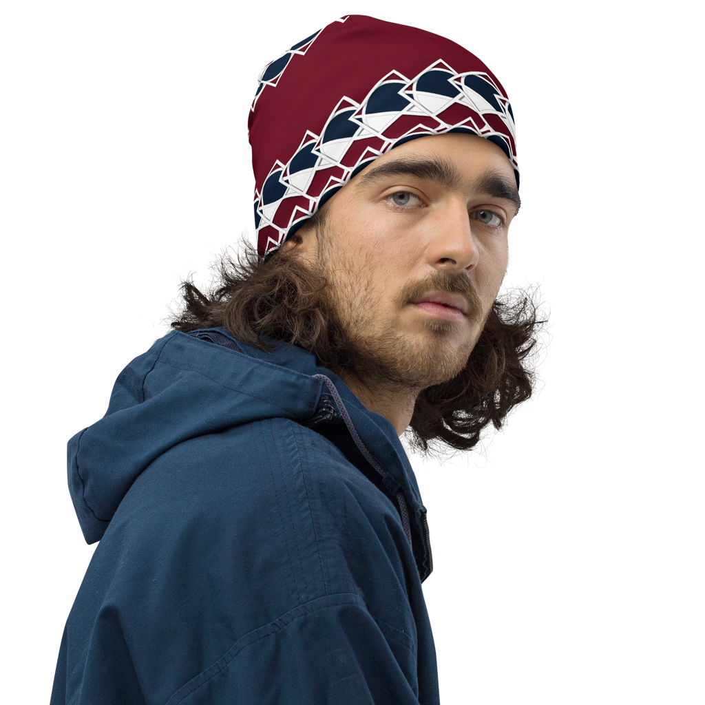 Neo-Don 'Merca' All-Over Print Beanie - 7 - Red