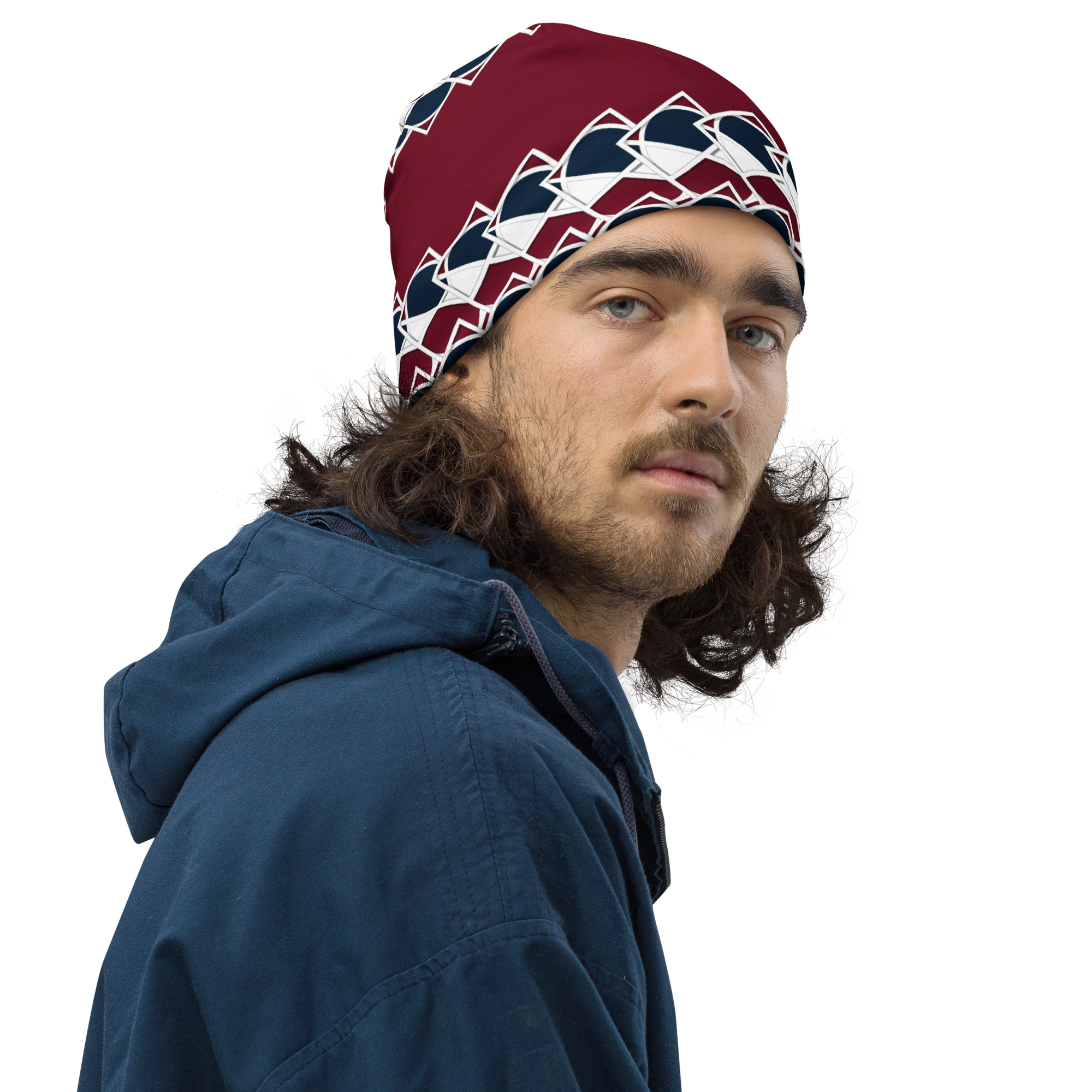 Neo-Don 'Merca' All-Over Print Beanie - 7 - Red
