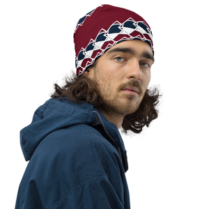 Neo-Don 'Merca' All-Over Print Beanie - 7 - Red