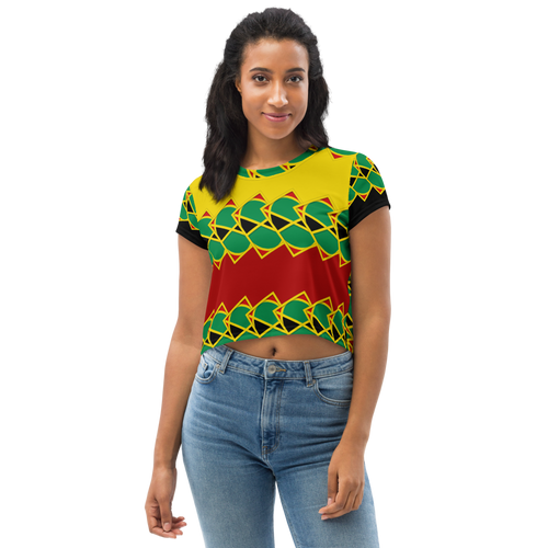 Neo-Don 'JamRas' Crop Tee - 5 - Yellow/Red - B.S.
