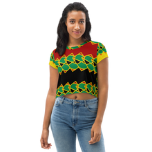 Load image into Gallery viewer, Neo-Don &#39;JamRas&#39; Crop Tee - 5 - Red/Black - Y.S.