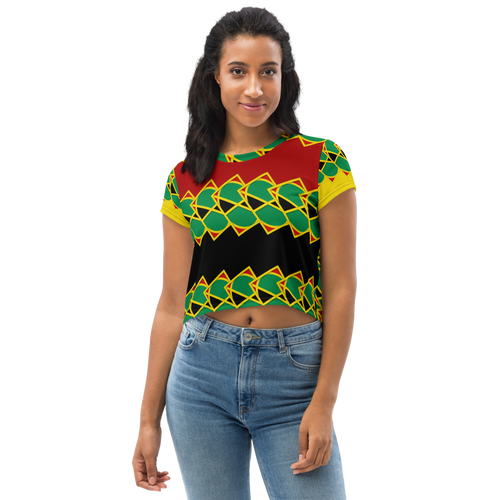 Neo-Don 'JamRas' Crop Tee - 5 - Red/Black - Y.S.