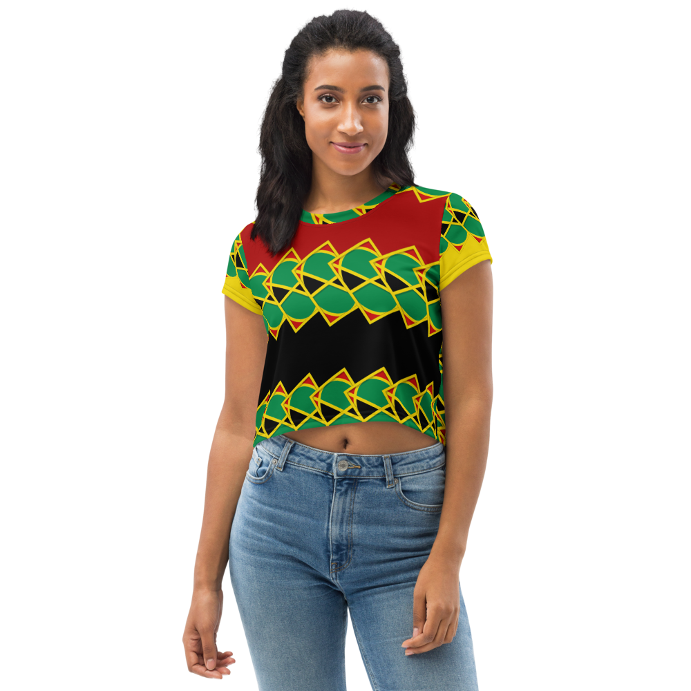Neo-Don 'JamRas' Crop Tee - 5 - Red/Black - Y.S.