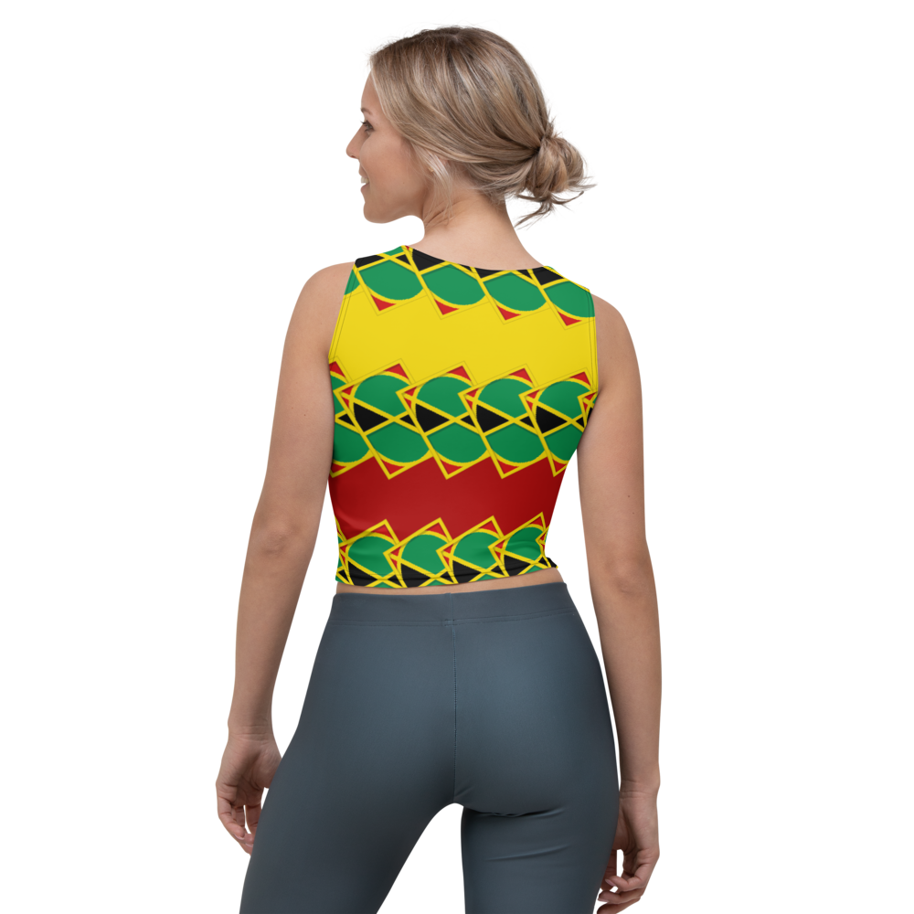 Neo-Don 'JamRas' Crop Top-Slvless - 7 -Yellow/Red