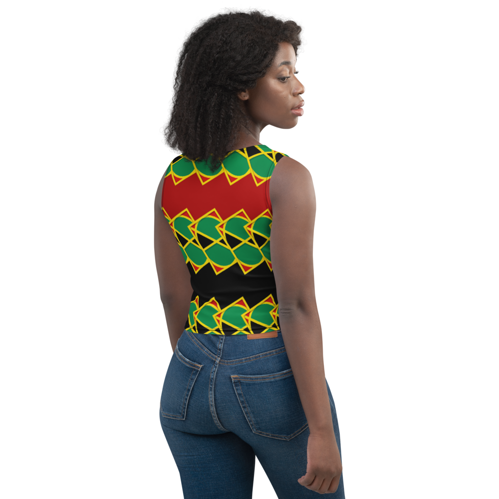 Neo-Don 'JamRas' Crop Top-Slvless - 7 - Red/Black