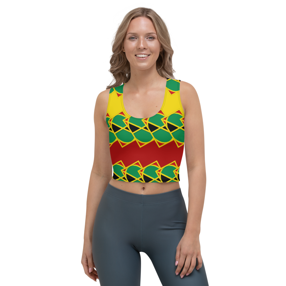 Neo-Don 'JamRas' Crop Top-Slvless - 7 -Yellow/Red