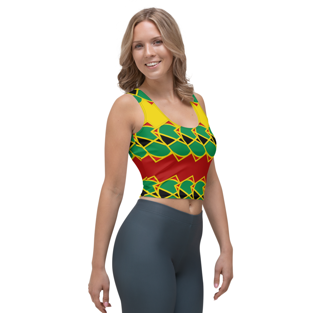 Neo-Don 'JamRas' Crop Top-Slvless - 7 -Yellow/Red