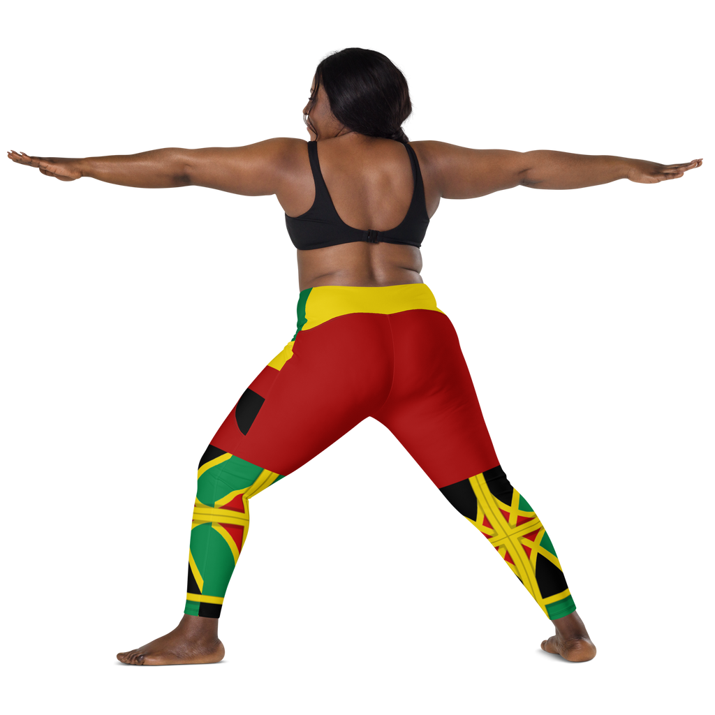 Neo-Don 'JamRas' Crossover leggings with pockets - Red - GYR