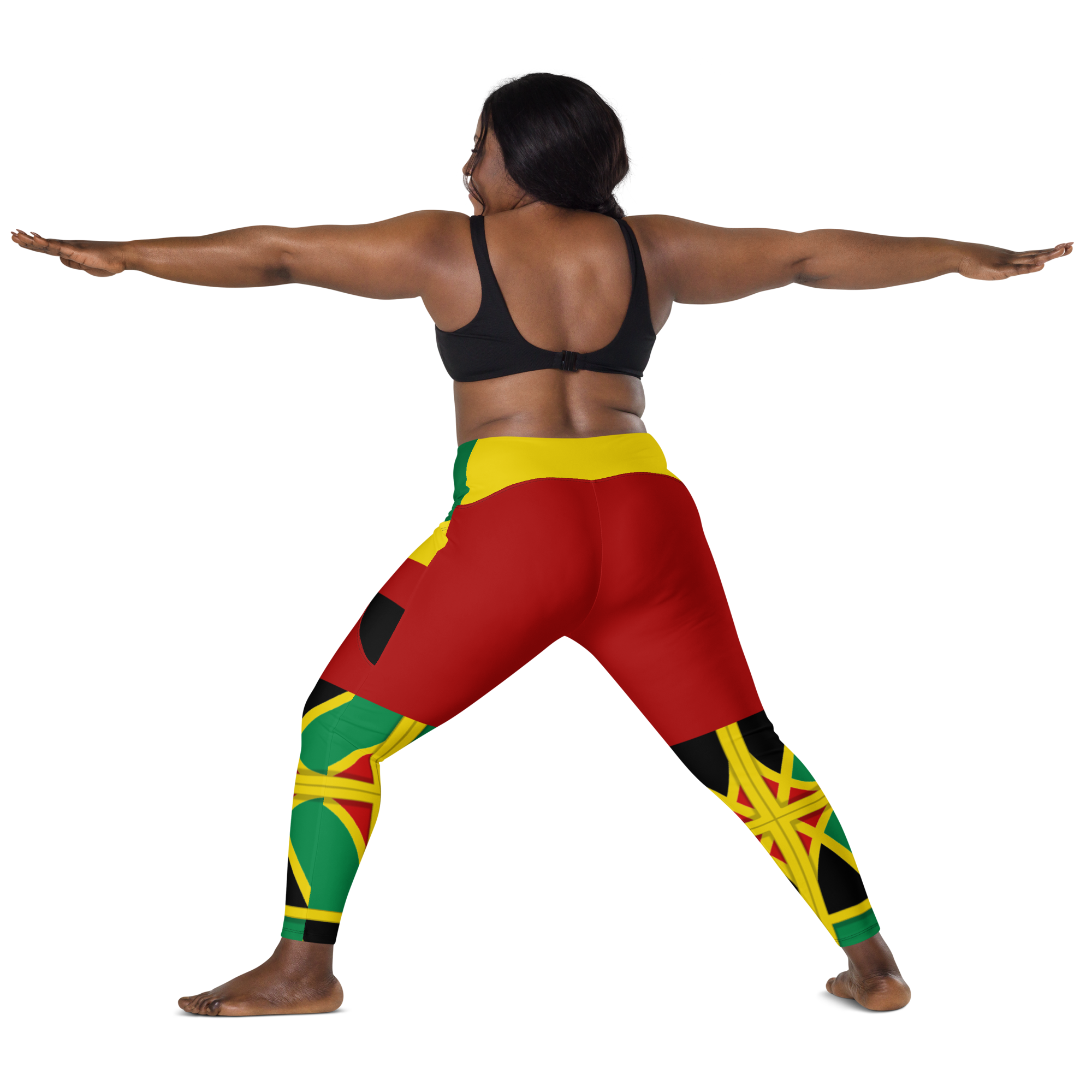 Neo-Don 'JamRas' Crossover leggings with pockets - Red - GYR