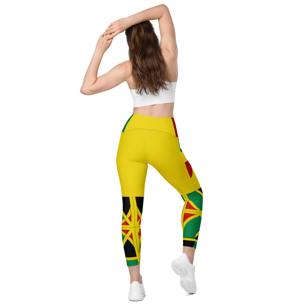 Neo-Don 'JamRas' Crossover leggings with pockets - Yellow - GYR