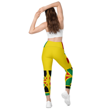 Load image into Gallery viewer, Neo-Don &#39;JamRas&#39; Crossover leggings with pockets - Yellow - GYR