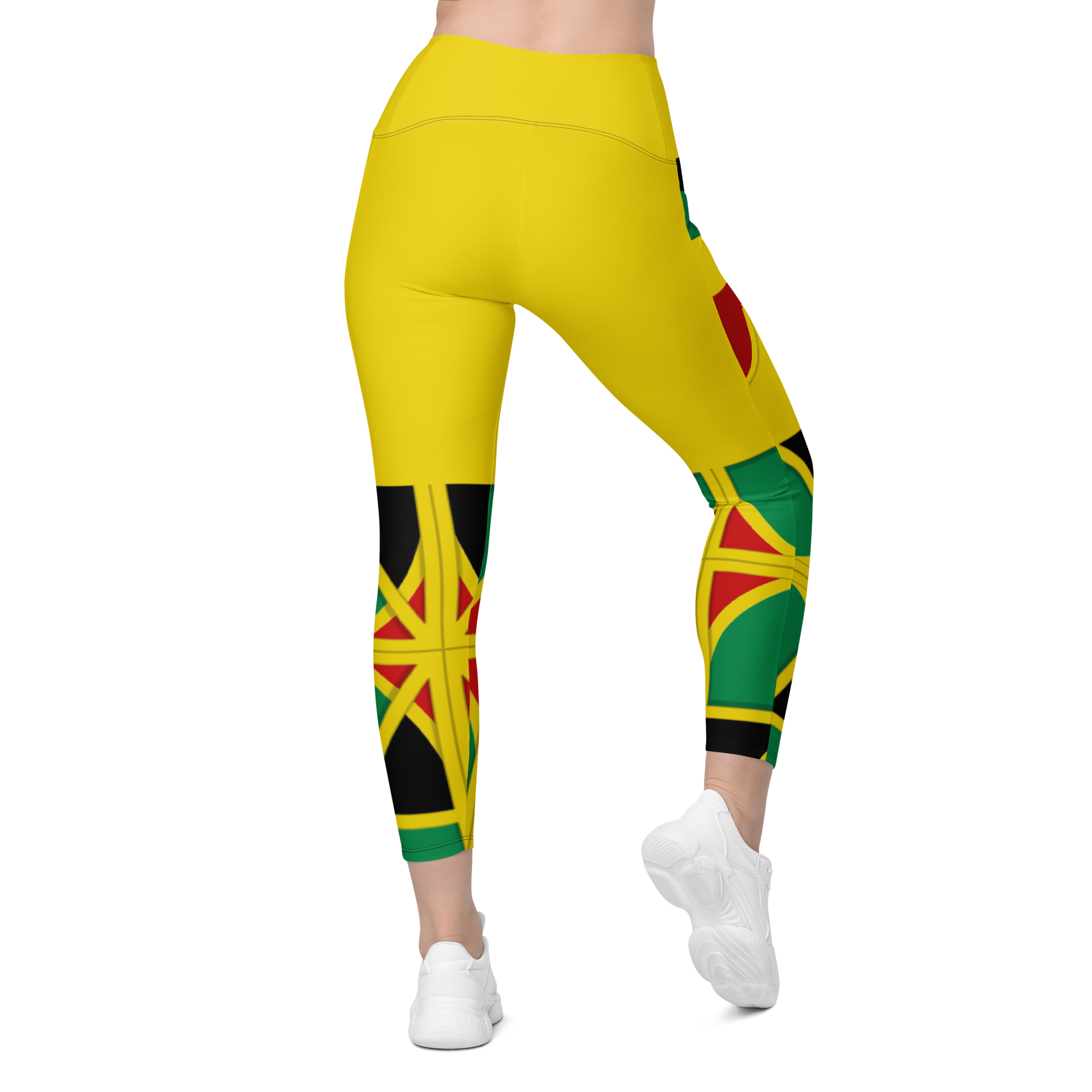 Neo-Don 'JamRas' Crossover leggings with pockets - Yellow