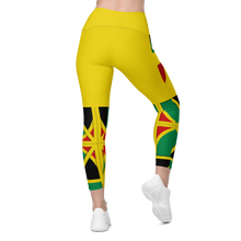 Load image into Gallery viewer, Neo-Don &#39;JamRas&#39; Crossover leggings with pockets - Yellow