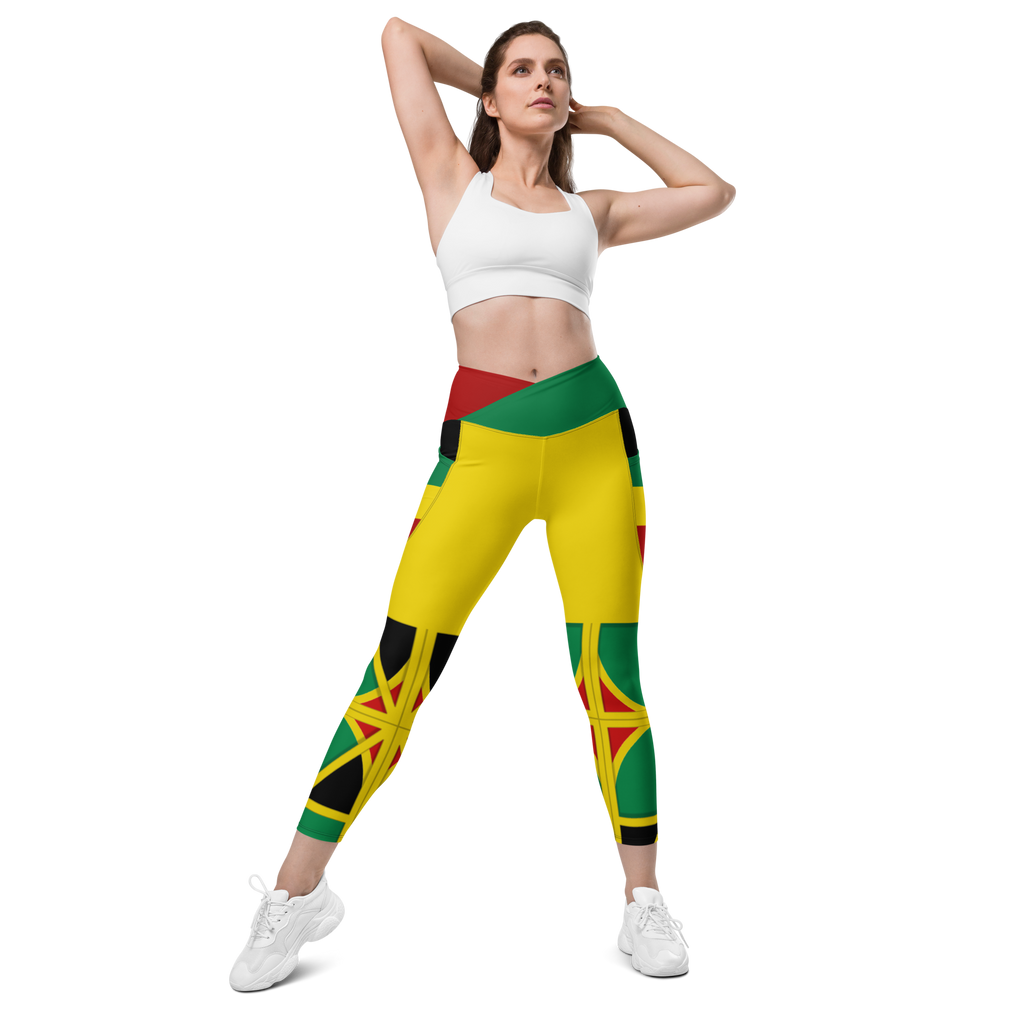 Neo-Don 'JamRas' Crossover leggings with pockets - Yellow - GYR