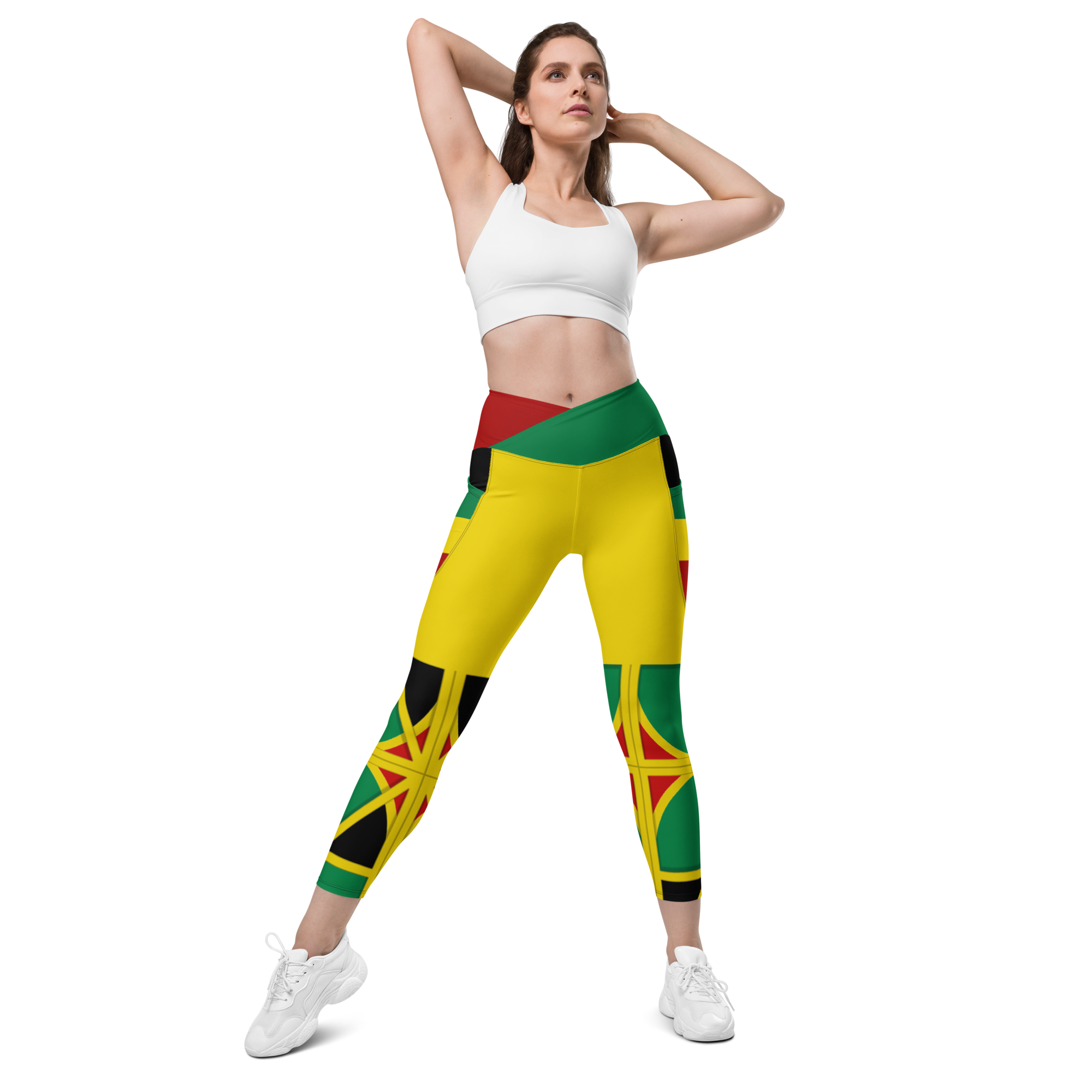 Neo-Don 'JamRas' Crossover leggings with pockets - Yellow - GYR