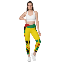 Load image into Gallery viewer, Neo-Don &#39;JamRas&#39; Crossover leggings with pockets - Yellow - GYR