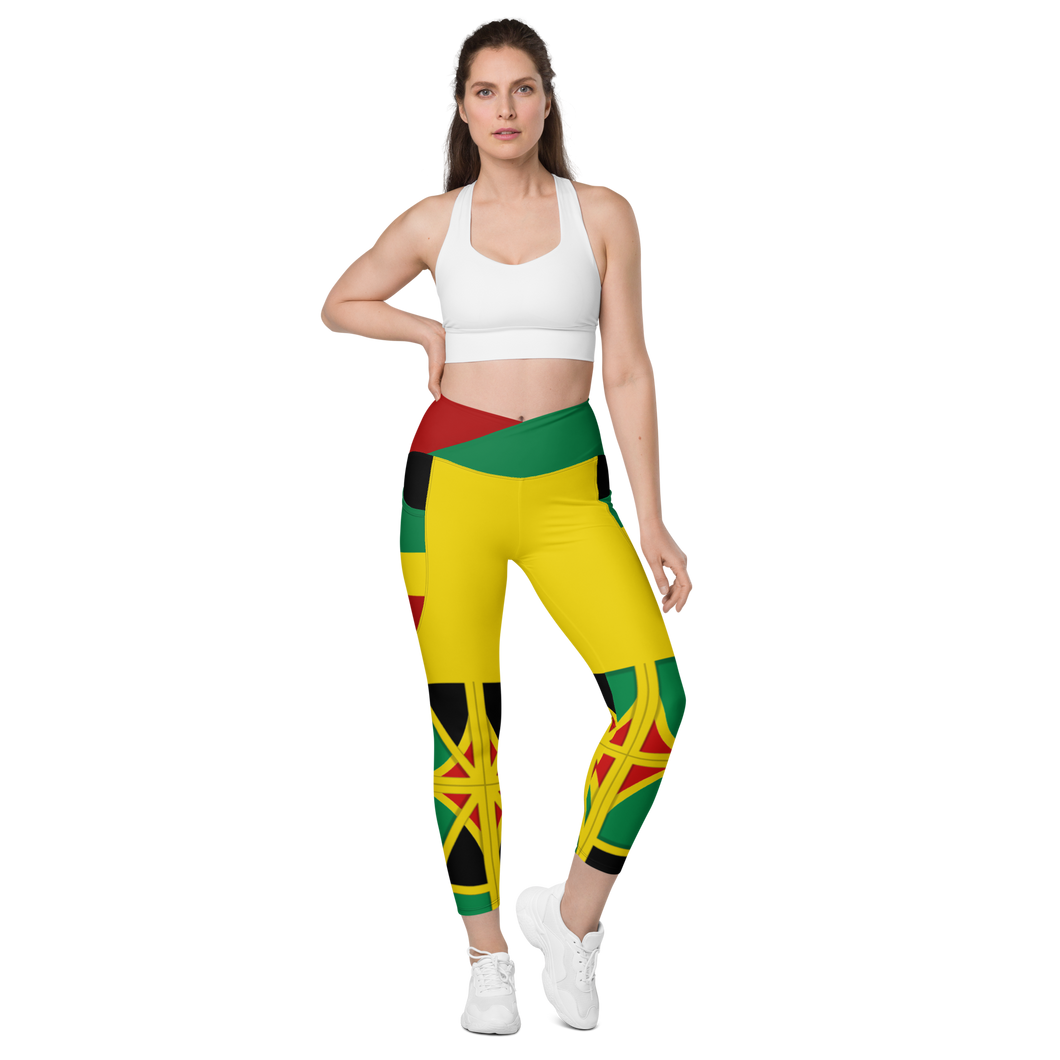 Neo-Don 'JamRas' Crossover leggings with pockets - Yellow - GYR
