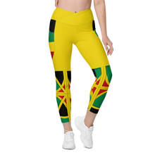 Load image into Gallery viewer, Neo-Don &#39;JamRas&#39; Crossover leggings with pockets - Yellow