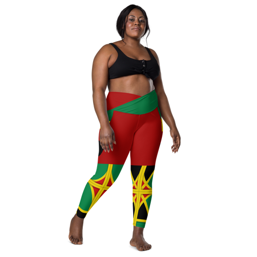 Neo-Don 'JamRas' Crossover leggings with pockets - Red - GYR