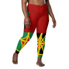Load image into Gallery viewer, Neo-Don &#39;JamRas&#39; Crossover leggings with pockets - Red