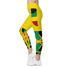 Load image into Gallery viewer, Neo-Don &#39;JamRas&#39; Crossover leggings with pockets - Yellow
