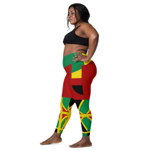 Load image into Gallery viewer, Neo-Don &#39;JamRas&#39; Crossover leggings with pockets - Red - GYR