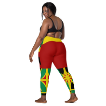 Load image into Gallery viewer, Neo-Don &#39;JamRas&#39; Crossover leggings with pockets - Red - GYR