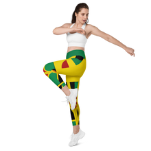 Load image into Gallery viewer, Neo-Don &#39;JamRas&#39; Crossover leggings with pockets - Yellow - GYR