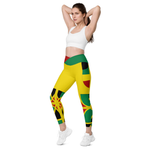 Load image into Gallery viewer, Neo-Don &#39;JamRas&#39; Crossover leggings with pockets - Yellow - GYR