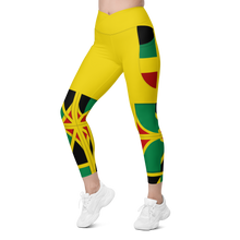 Load image into Gallery viewer, Neo-Don &#39;JamRas&#39; Crossover leggings with pockets - Yellow
