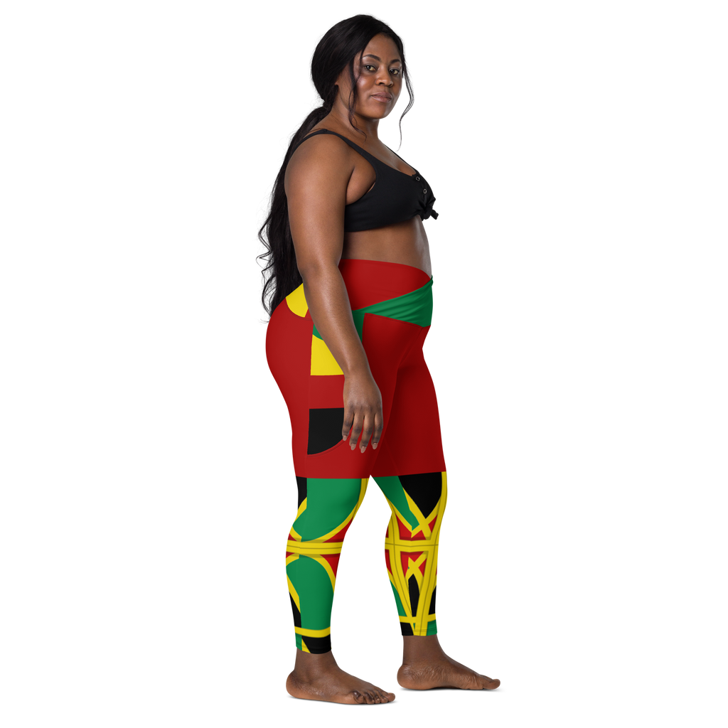 Neo-Don 'JamRas' Crossover leggings with pockets - Red - GYR