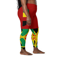 Load image into Gallery viewer, Neo-Don &#39;JamRas&#39; Crossover leggings with pockets - Red