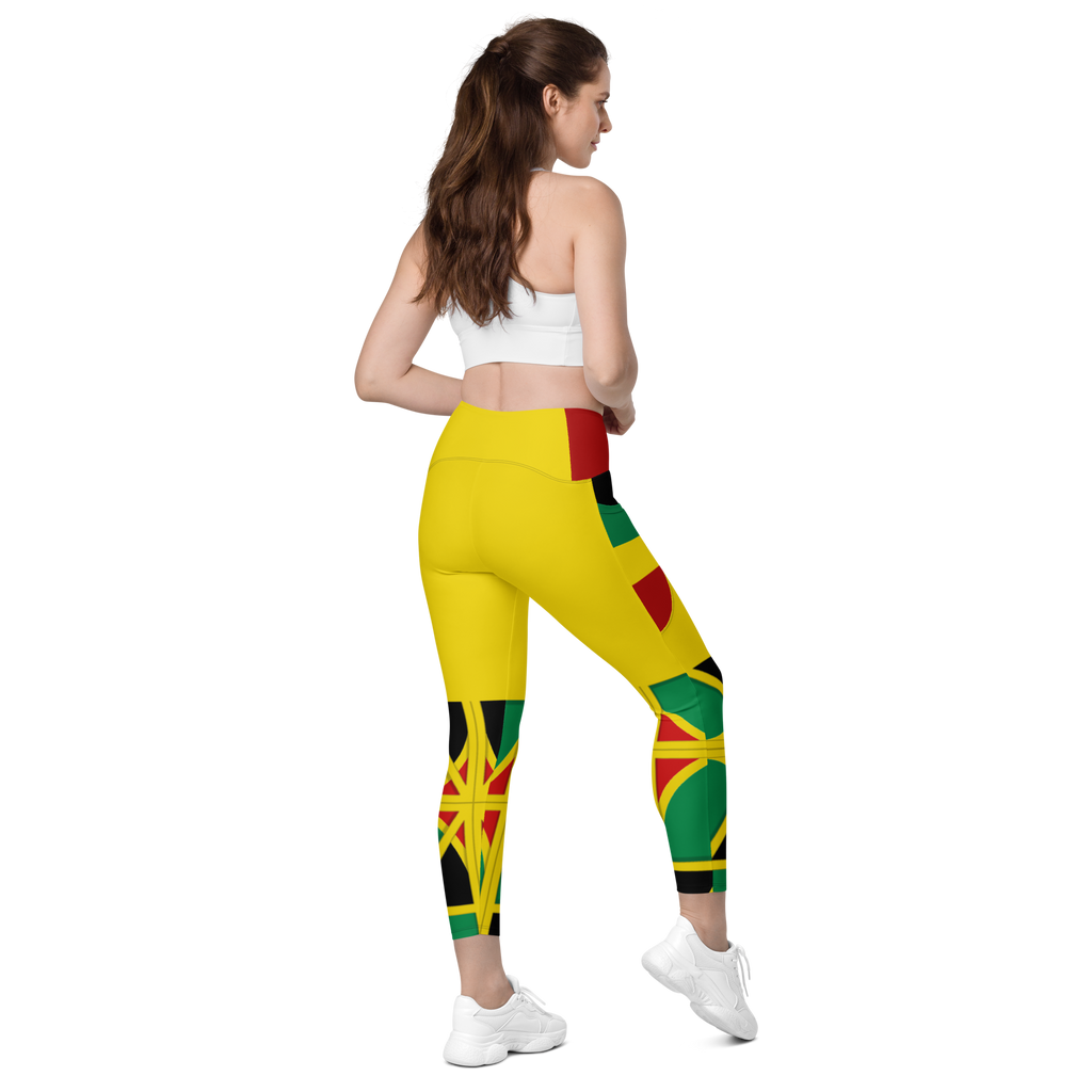 Neo-Don 'JamRas' Crossover leggings with pockets - Yellow - GYR