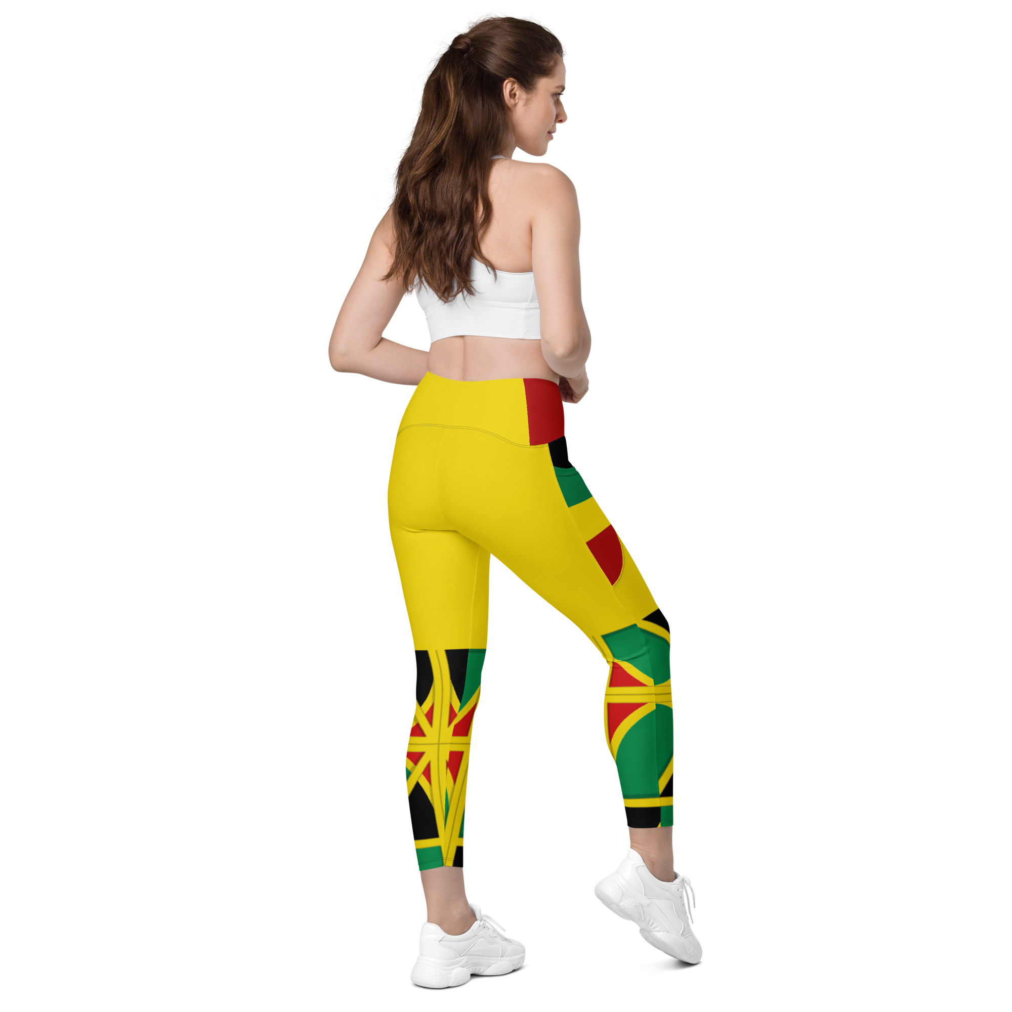 Neo-Don 'JamRas' Crossover leggings with pockets - Yellow - GYR