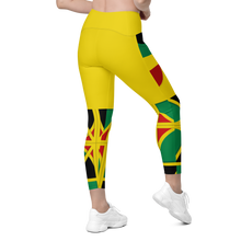 Load image into Gallery viewer, Neo-Don &#39;JamRas&#39; Crossover leggings with pockets - Yellow