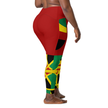 Load image into Gallery viewer, Neo-Don &#39;JamRas&#39; Crossover leggings with pockets - Red