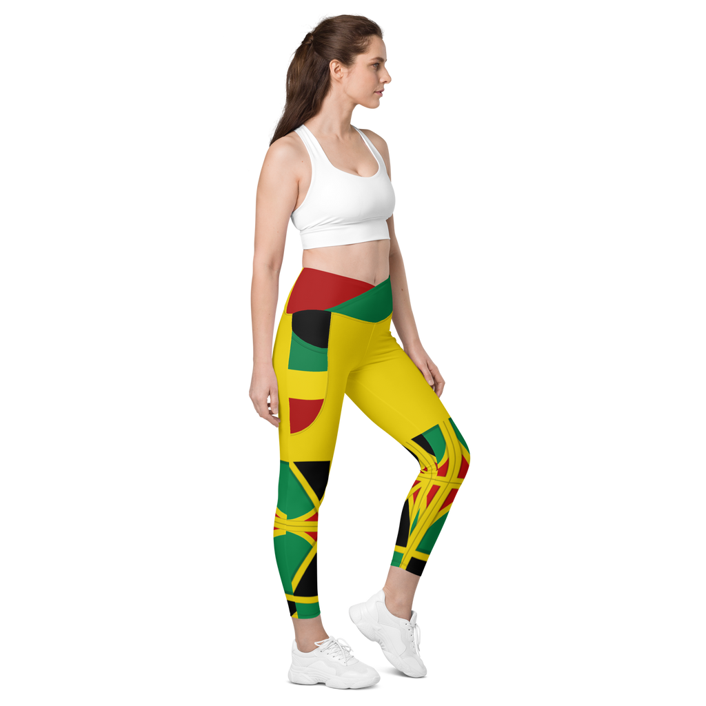 Neo-Don 'JamRas' Crossover leggings with pockets - Yellow - GYR